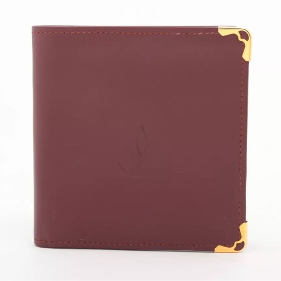Cartier Must Line Leather Compact Wallet - Bordeaux